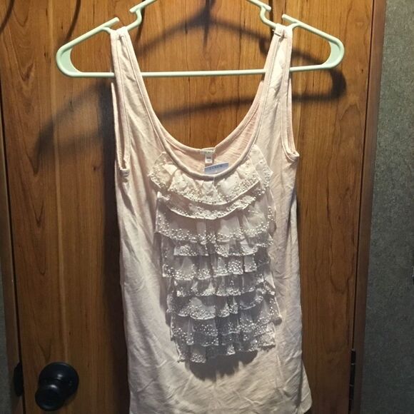 NWT. J Crew Cream Tank Women’s XXS with Ruffles - Picture 2 of 9